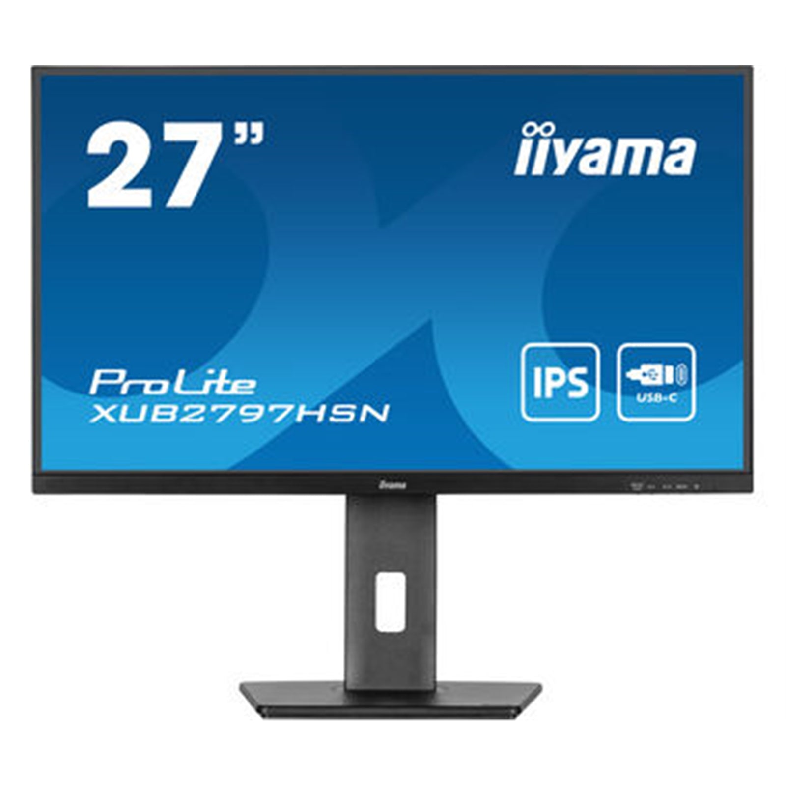 iiyama ProLite XUB2797HSN-B1 27 Inch Full HD IPS Monitor, Matte Black, USB-C Dock, RJ45, 100 Hz, 1x HDMI, 1x DisplayPort, 4x USB Hub, Speakers, Height Adjust, Pivot, VESA-PCR Business Solutions Ltd